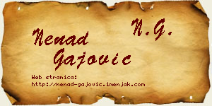 Nenad Gajović vizit kartica